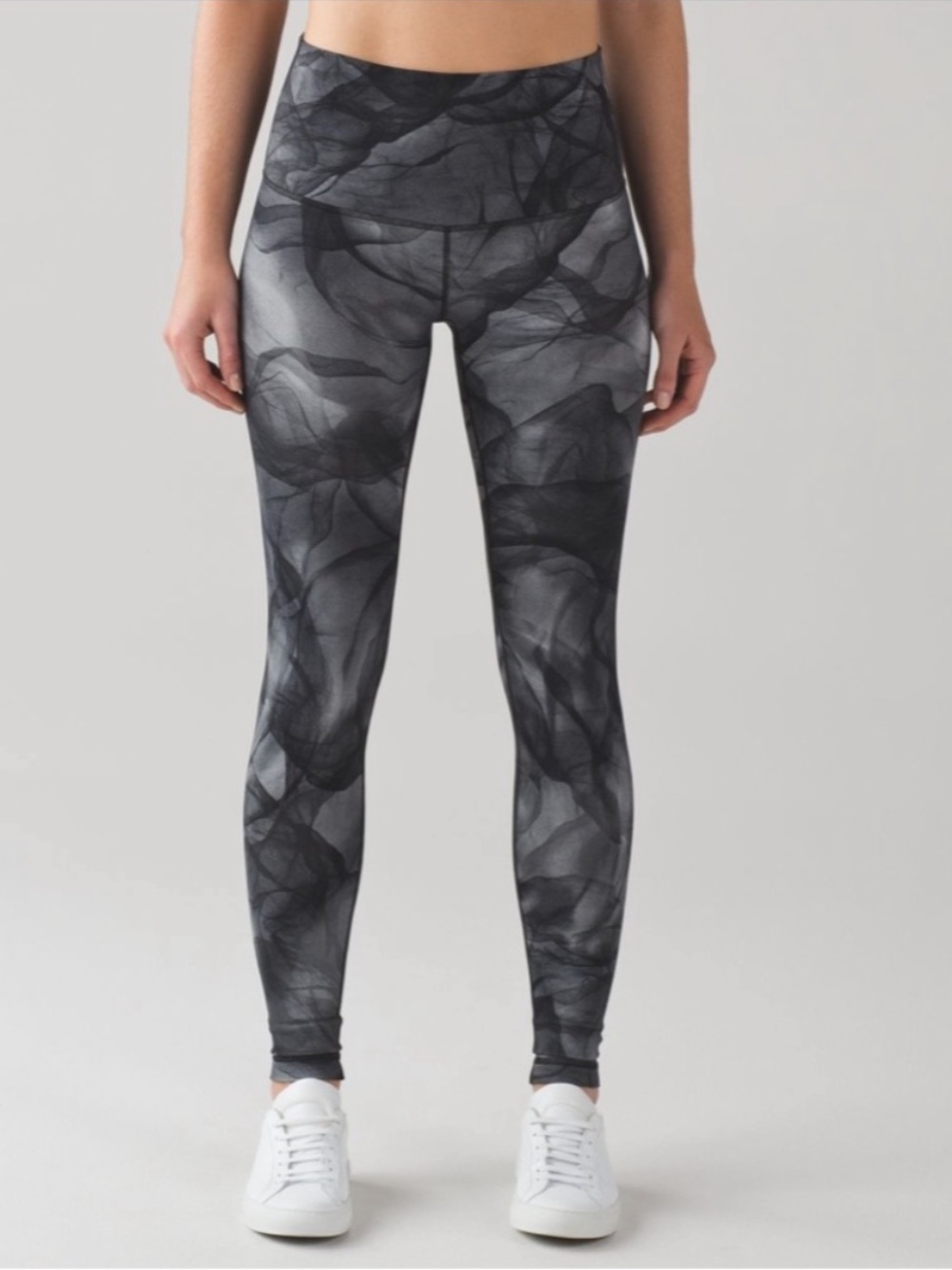 Lululemon Wunder Under High Rise Leggings Midnight Tulle Black Gray 4